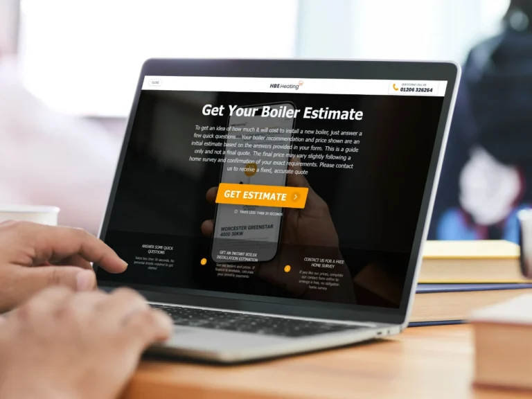 New Boiler Estimate Quote Laptop
